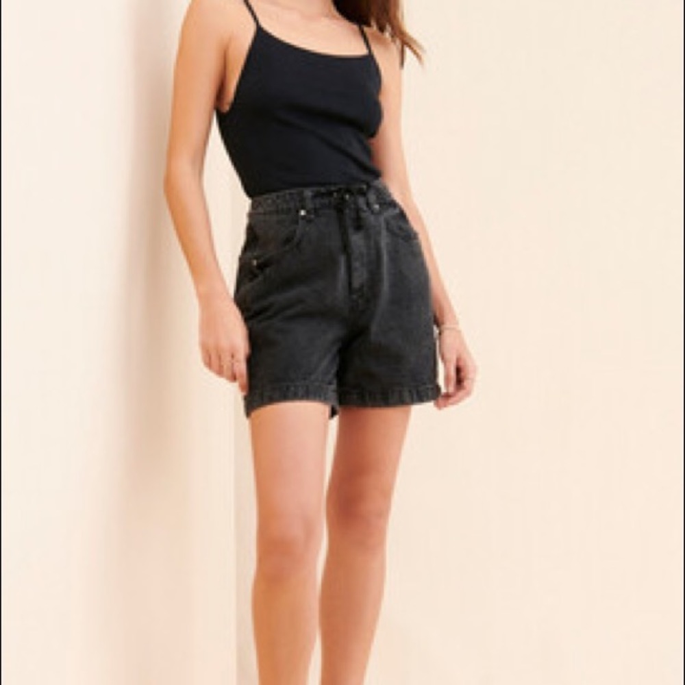 Urban Outfitters BDG Poppy Denim Drawstring Short – Black size XXXL Plus Size - Picture 7 of 8